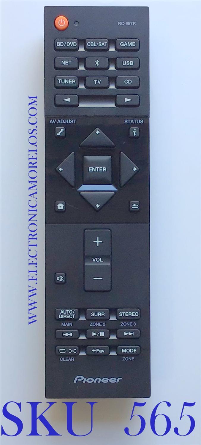 CONTROL REMOTO PARA TV PIONEER MANDO A DISTANCIA / RC-957R / P15364-C04
